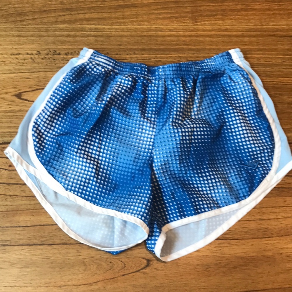 Blue running shorts